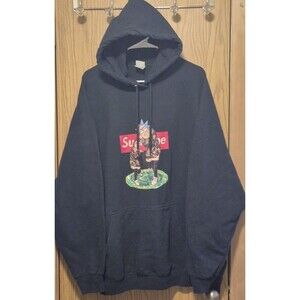 Rick And Morty Men's Black Hoodie,Size 3XL